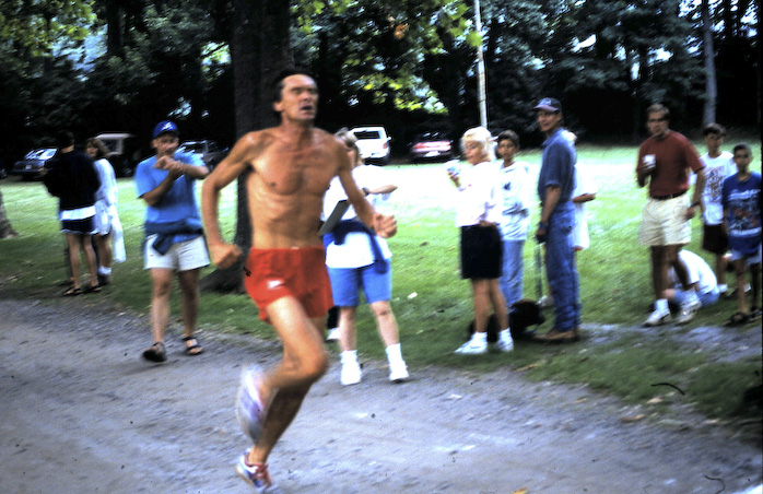 Eddie runs for  the honor of the senior staffers